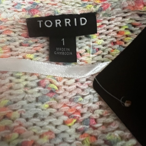 Flamingo Sweater Pullover-Torrid Women's Size 1X/14-16 Cotton Blend PeachBlue - Picture 12 of 12